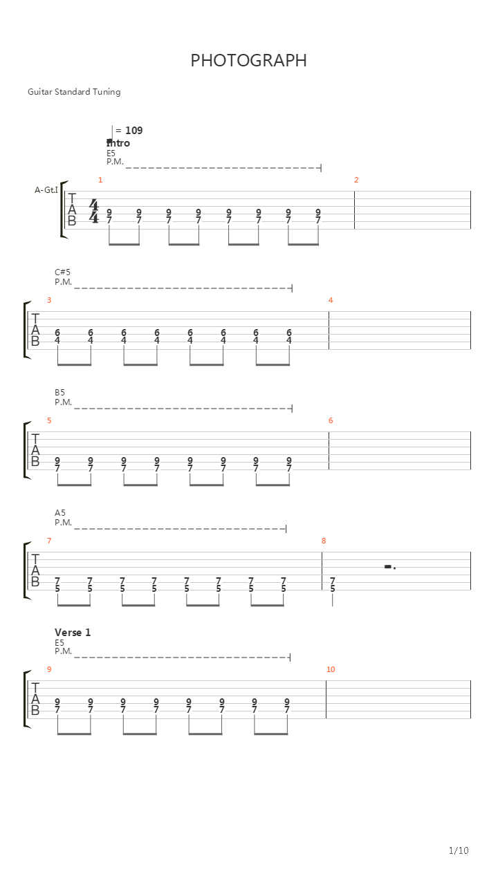 Photograph吉他谱