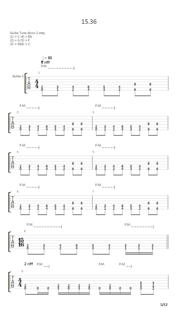 1536吉他谱