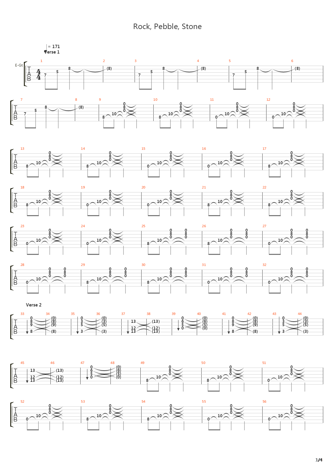 Rock Pebble Stone吉他谱