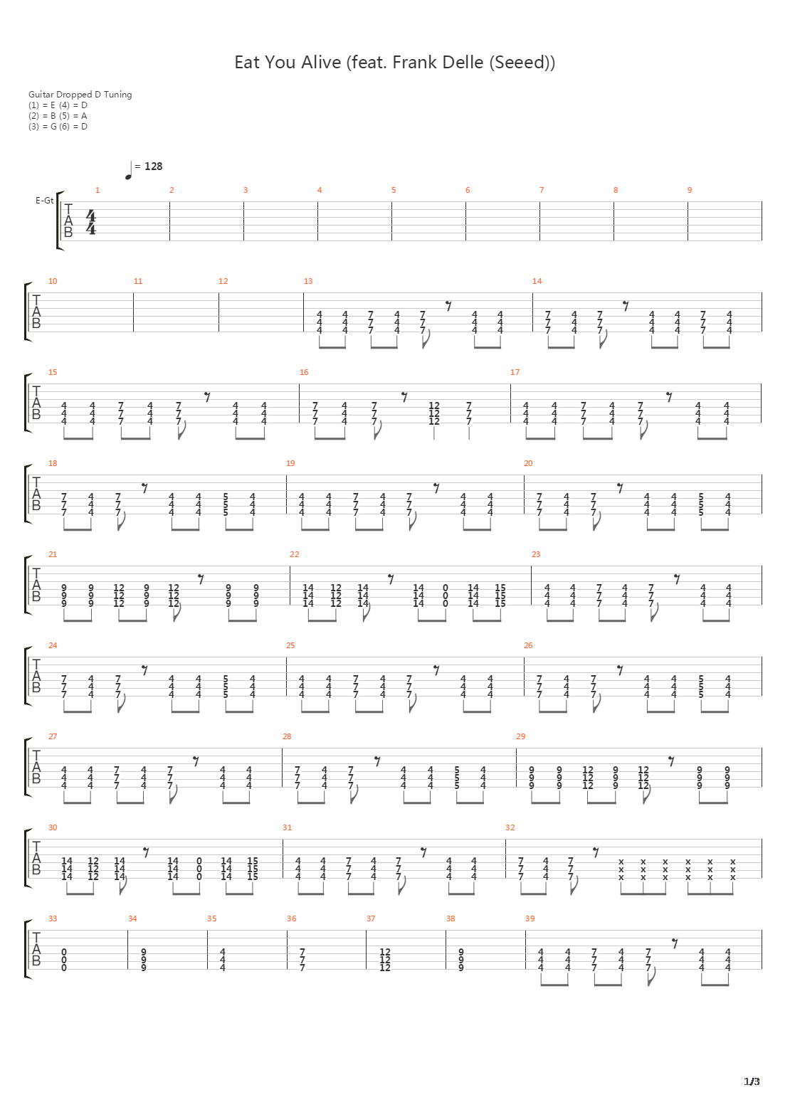 Eat You Alive吉他谱