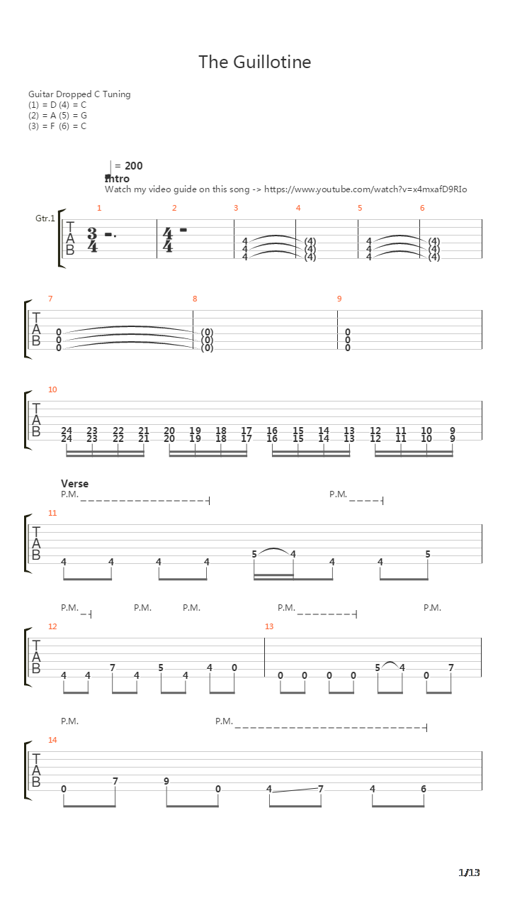 The Guillotine吉他谱
