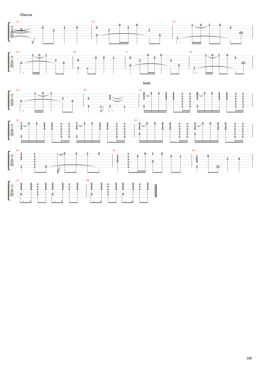 The Final Countdown吉他谱