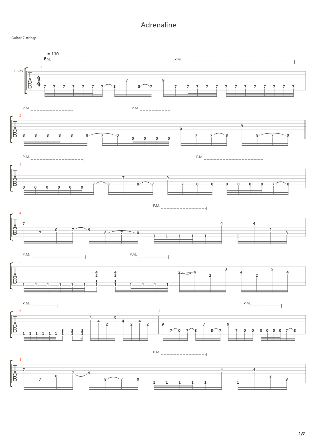 Adrenaline吉他谱