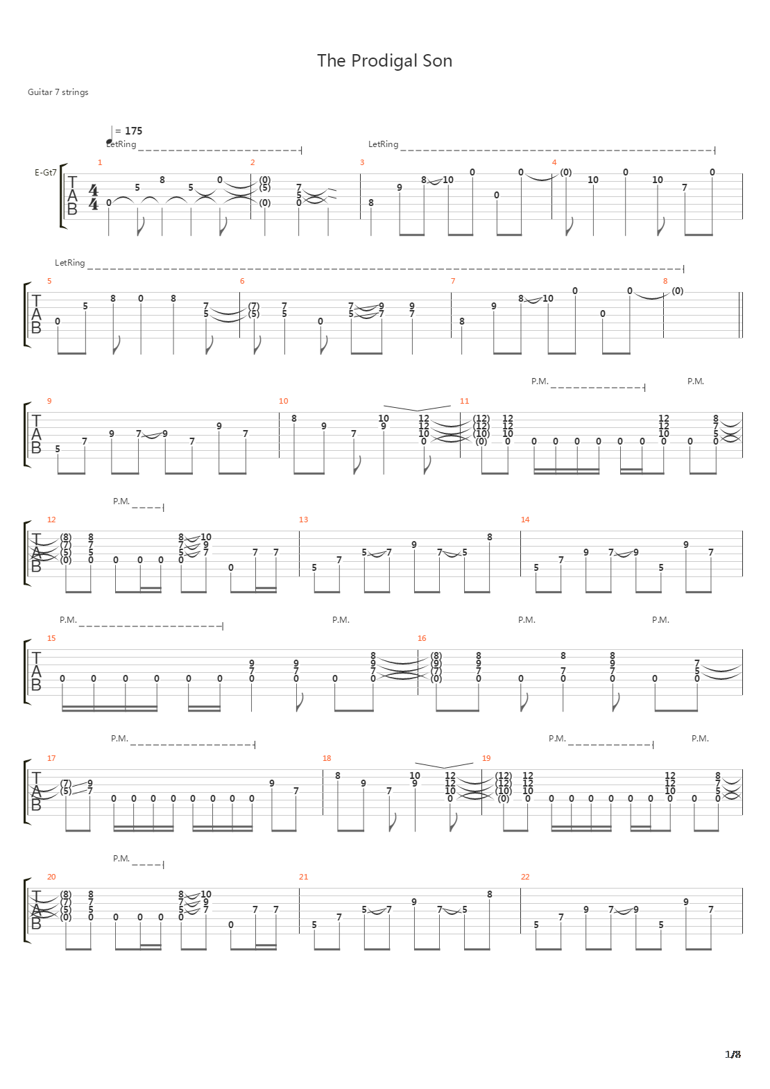 The Prodigal Son吉他谱