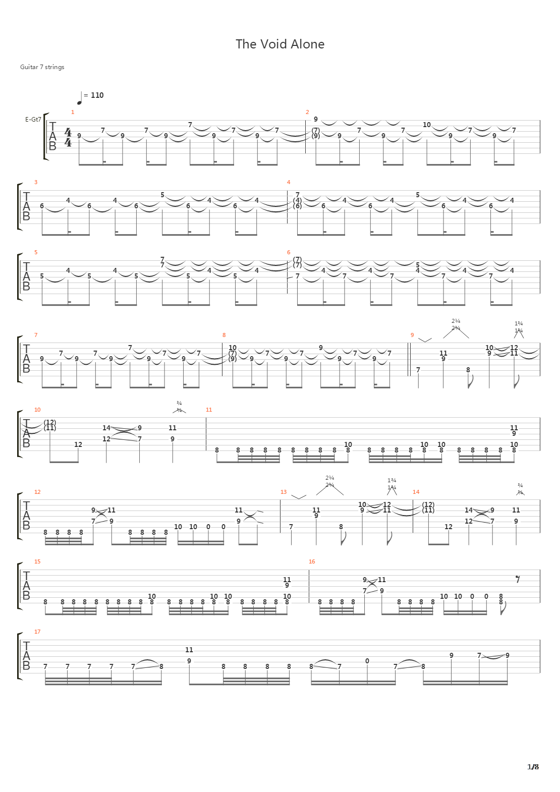 The Void Alone吉他谱