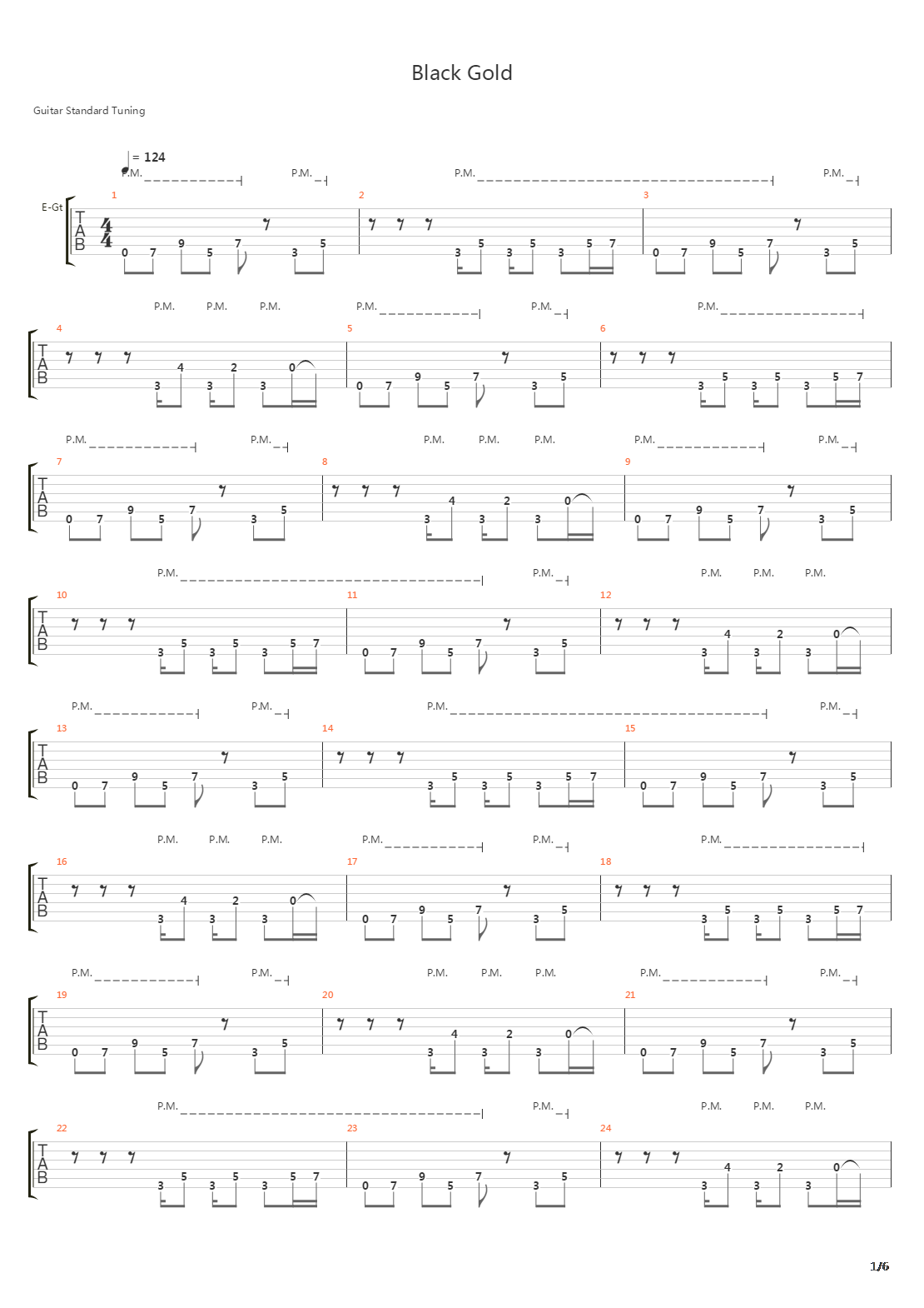 Black Gold吉他谱