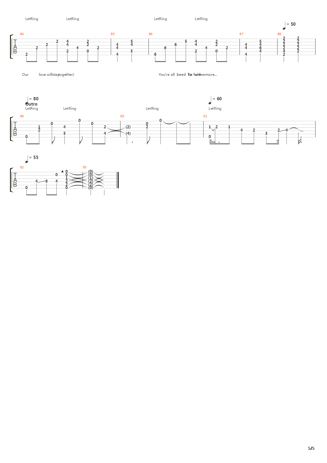 Side A吉他谱