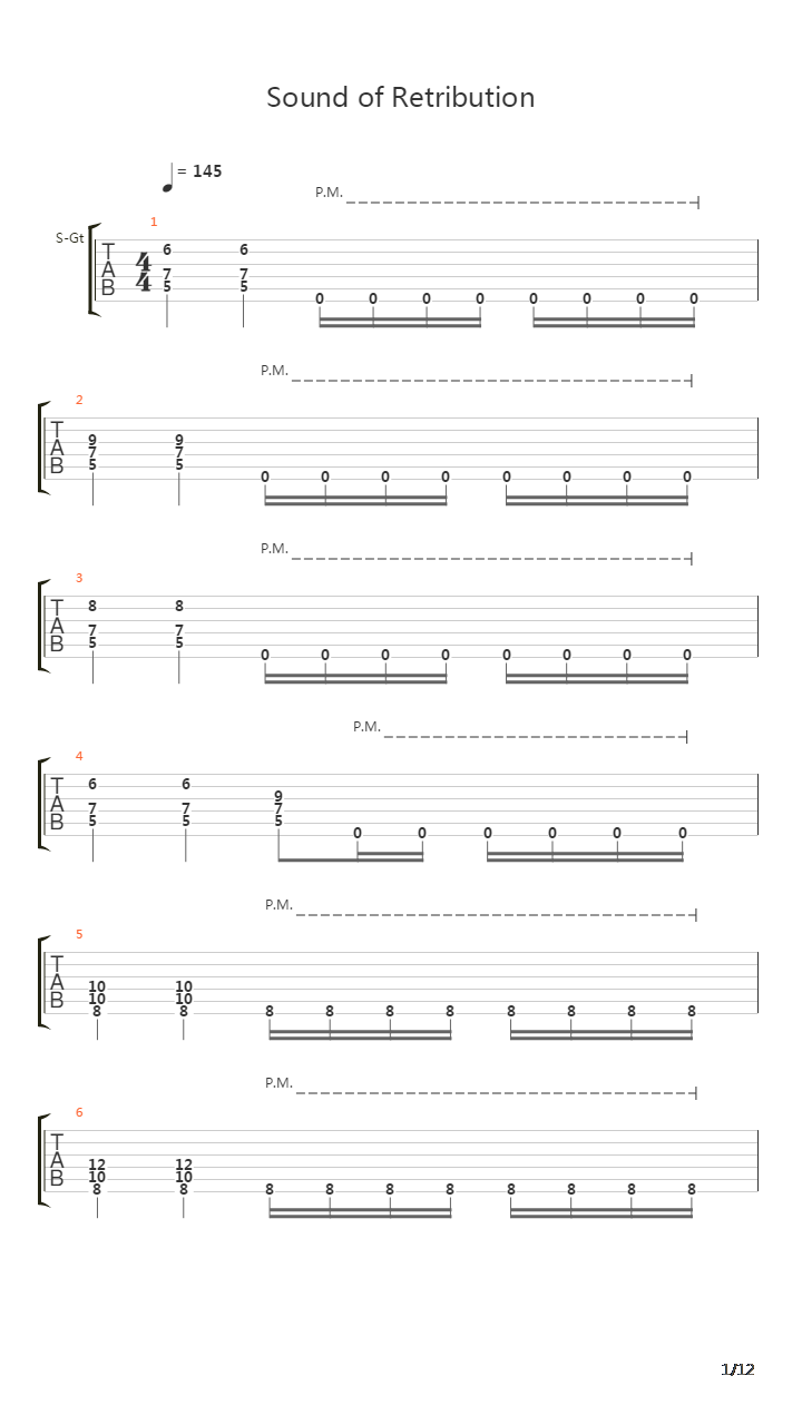 Sound Of Retribution吉他谱