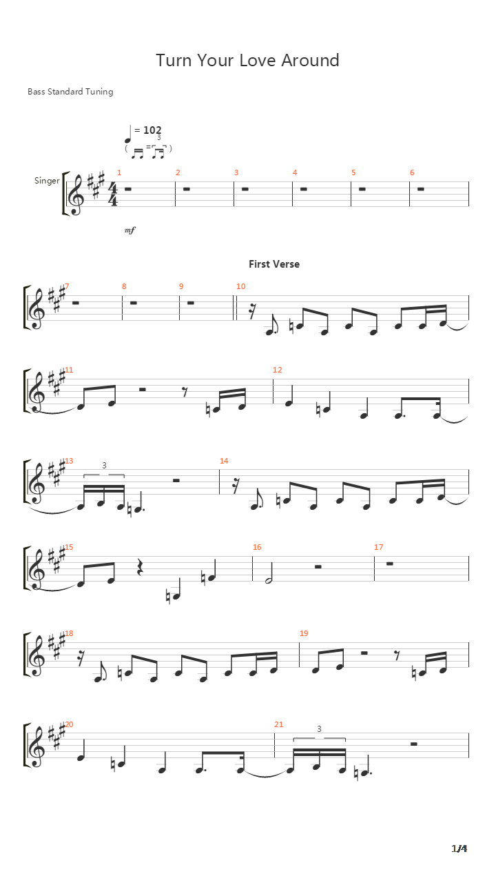 Turn Your Love Around吉他谱