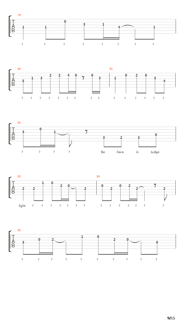 Level 5 Judgelight吉他谱