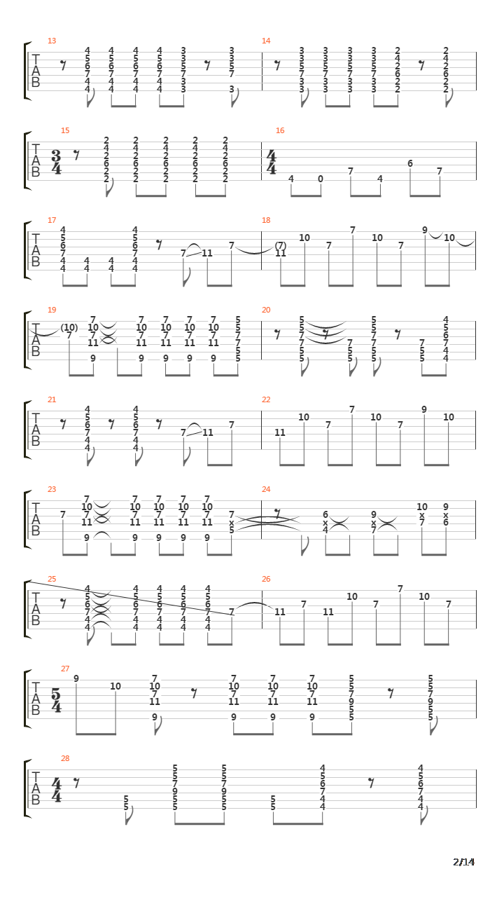 Vista吉他谱