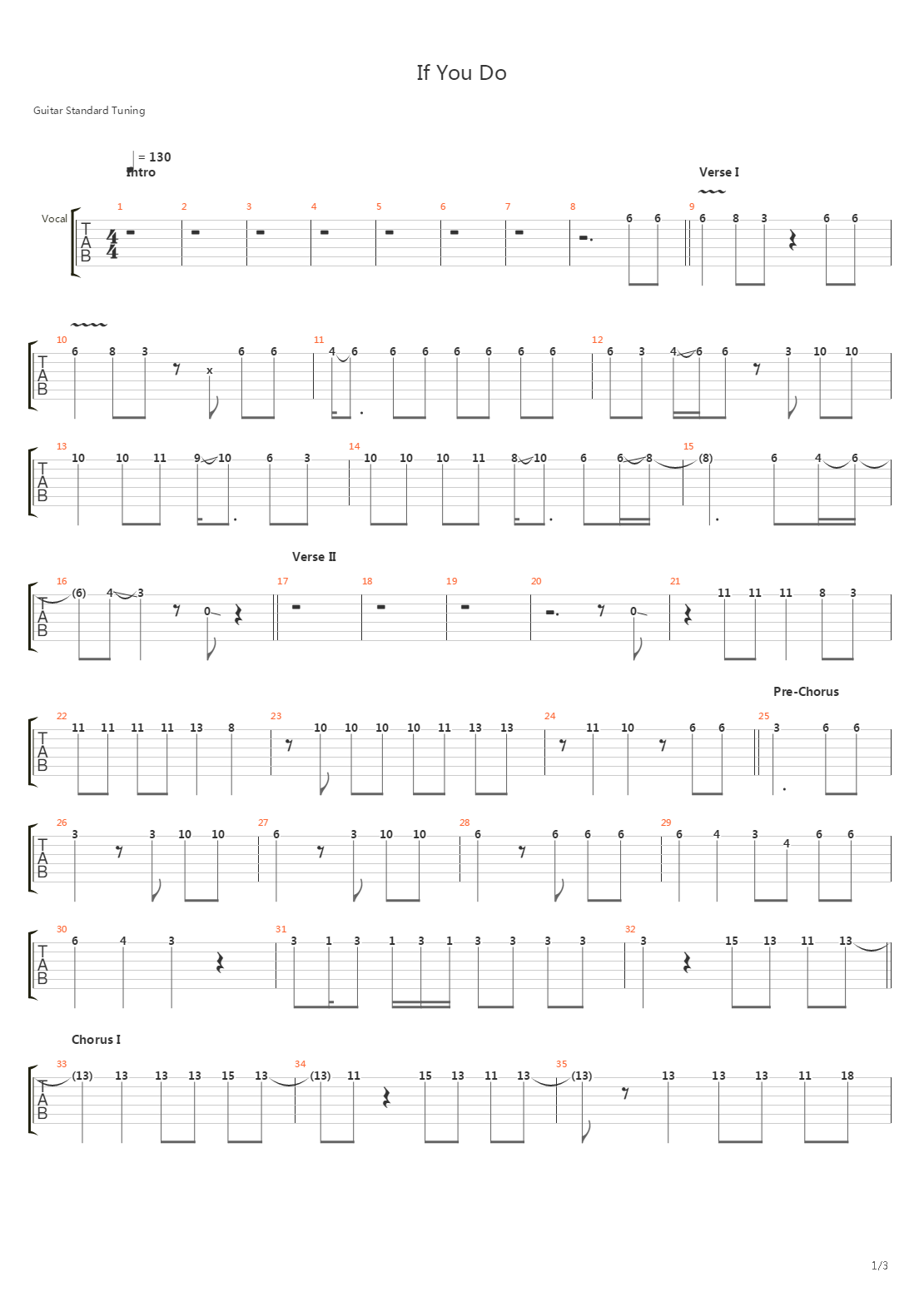 If You Do吉他谱