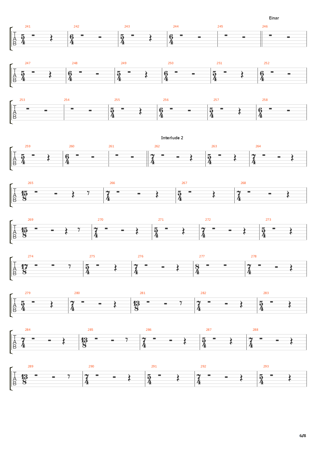 The Architect吉他谱