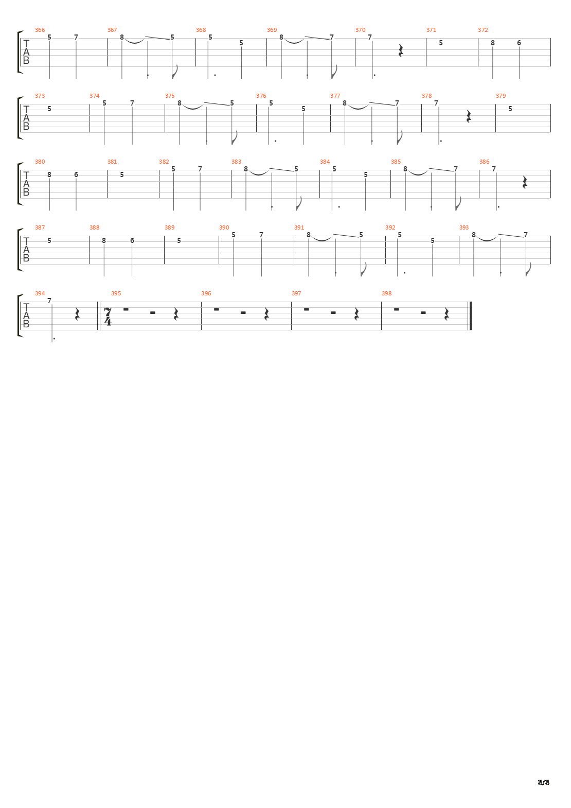 The Architect吉他谱