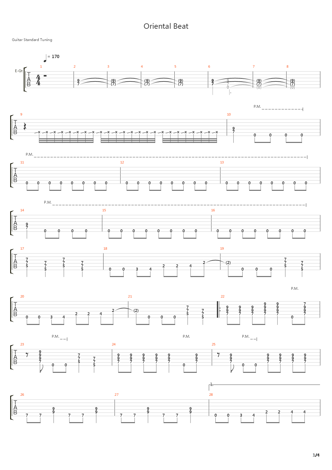 Oriental Beat吉他谱