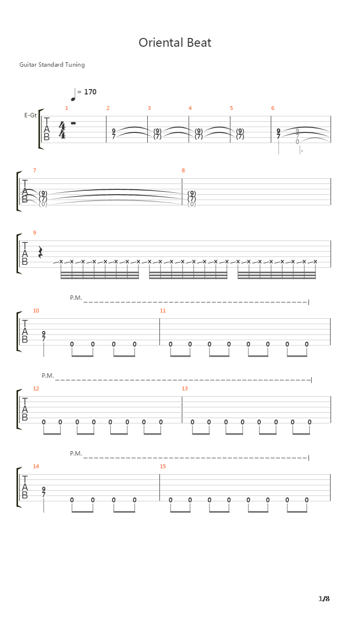 Oriental Beat吉他谱