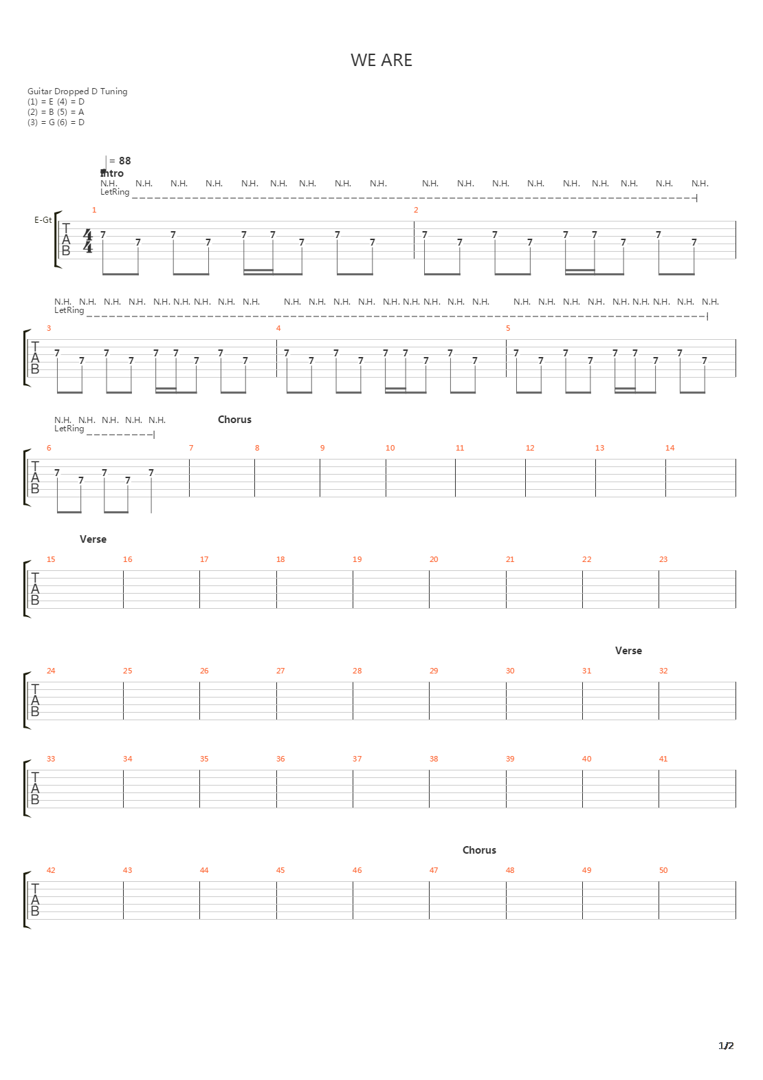 We Are吉他谱
