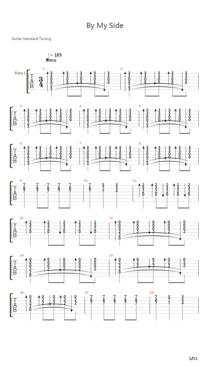 By My Side吉他谱