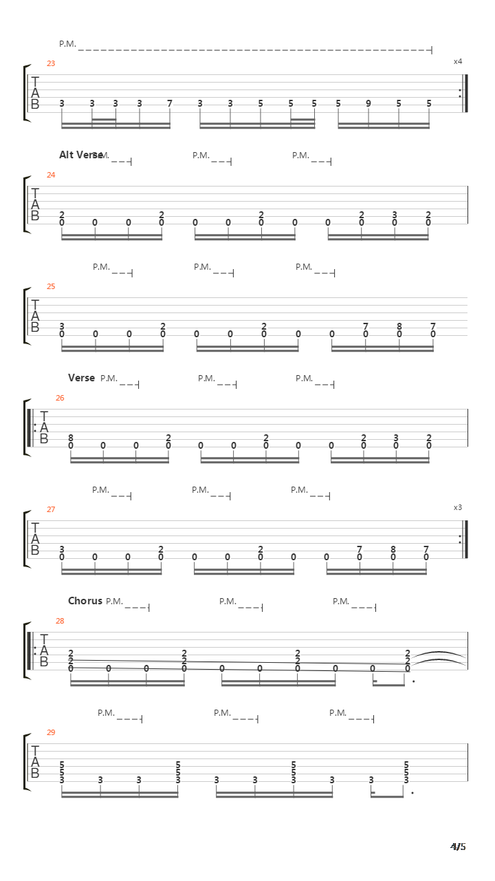 V吉他谱