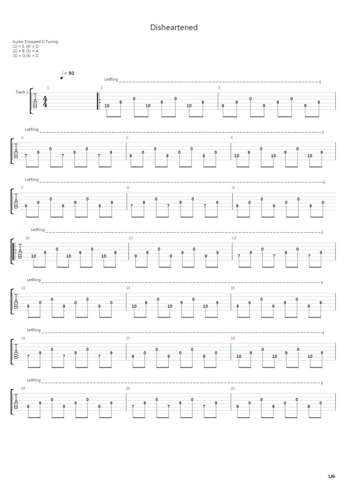 Disheartened吉他谱