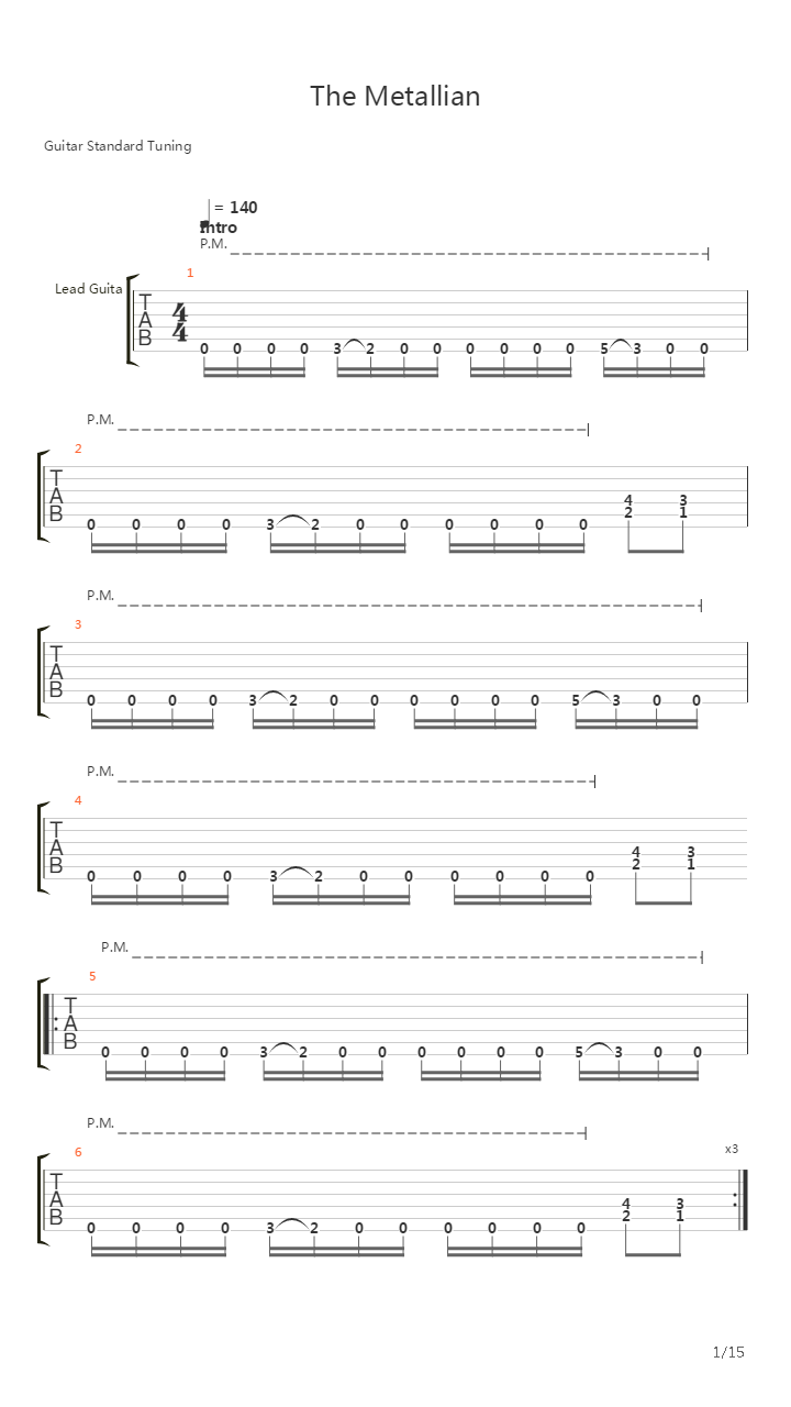 The Metallian吉他谱