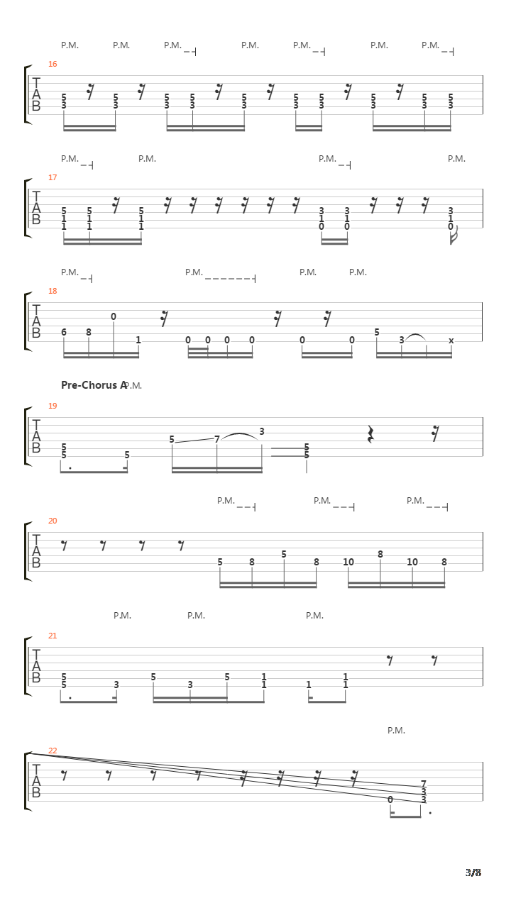 Coma吉他谱