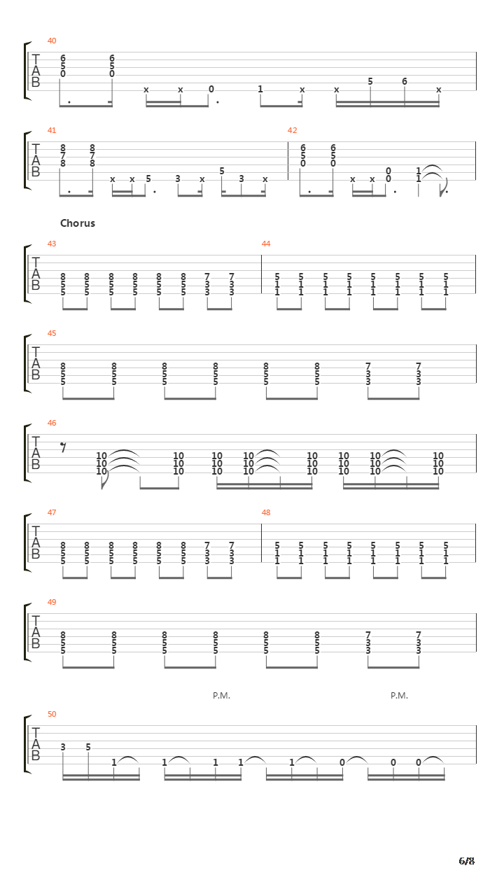 Coma吉他谱