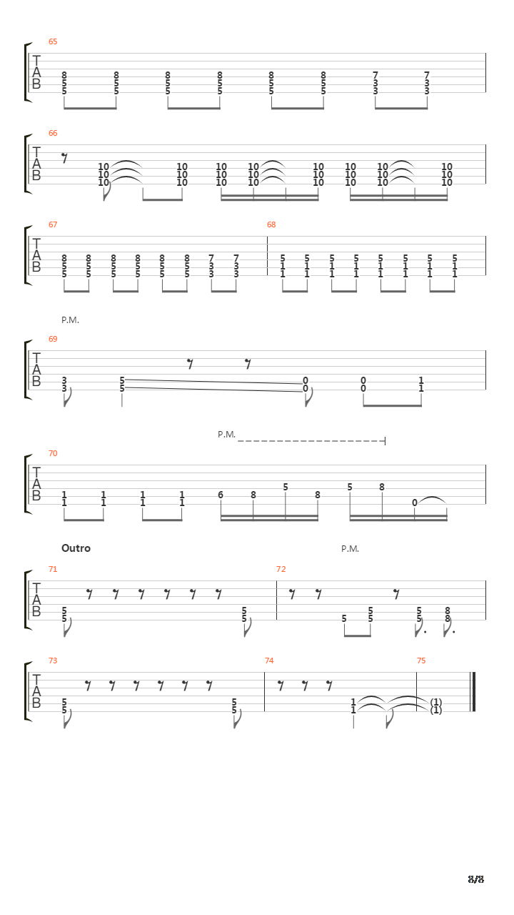 Coma吉他谱