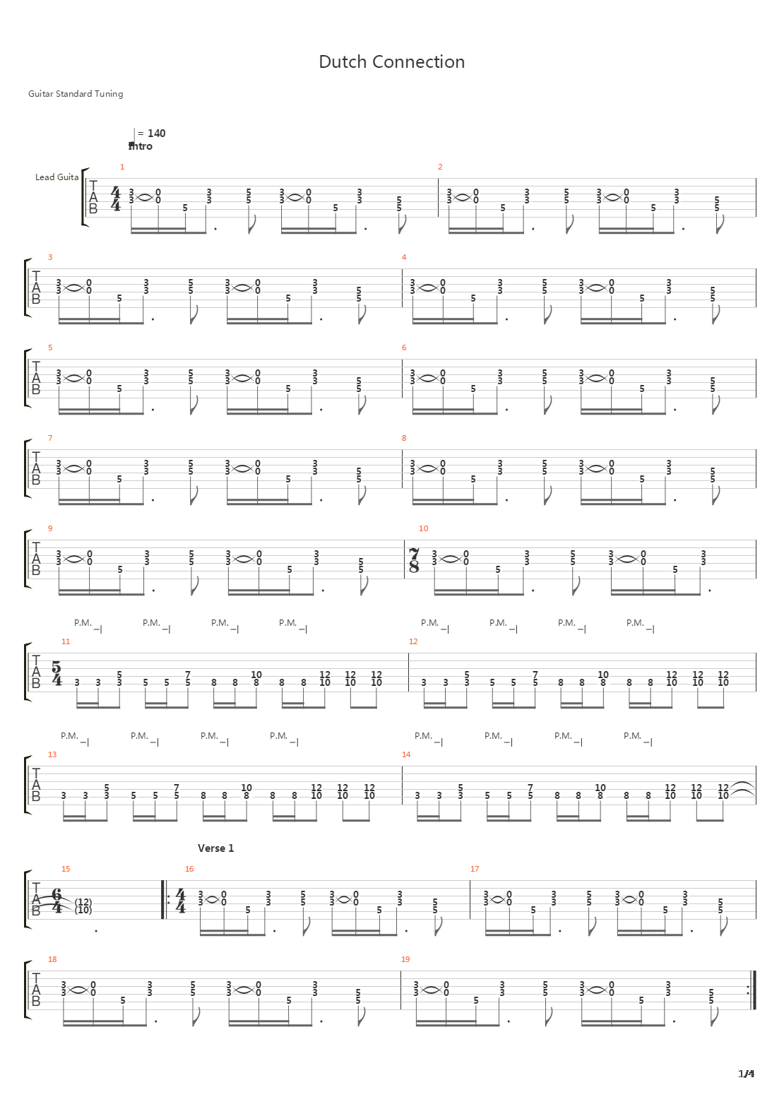 Dutch Connection吉他谱