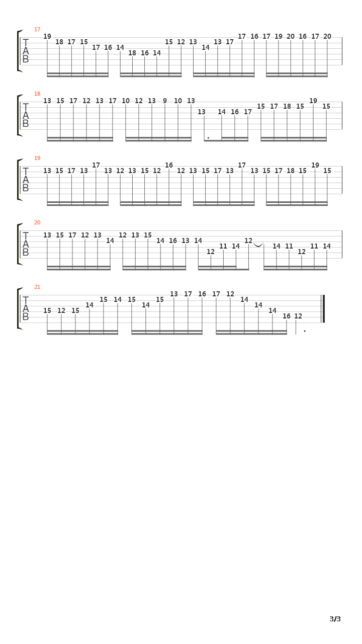 Gigue In Dm From Partita No4吉他谱