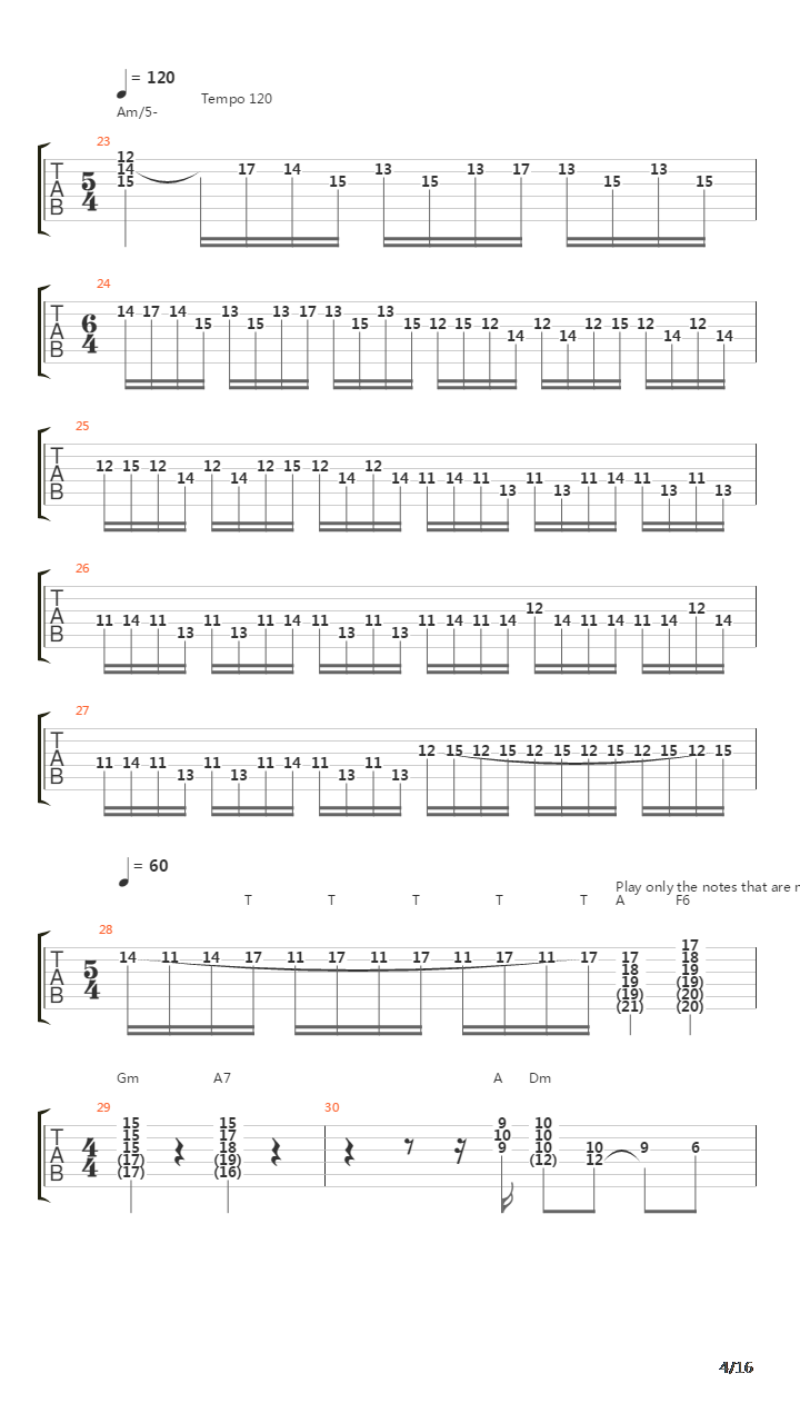 Toccata A Fuga Dmoll Opus Bwv 565吉他谱