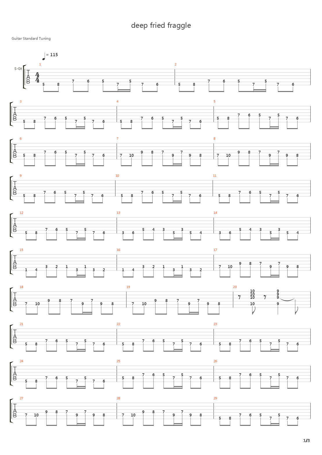Deep Fried Fraggles吉他谱
