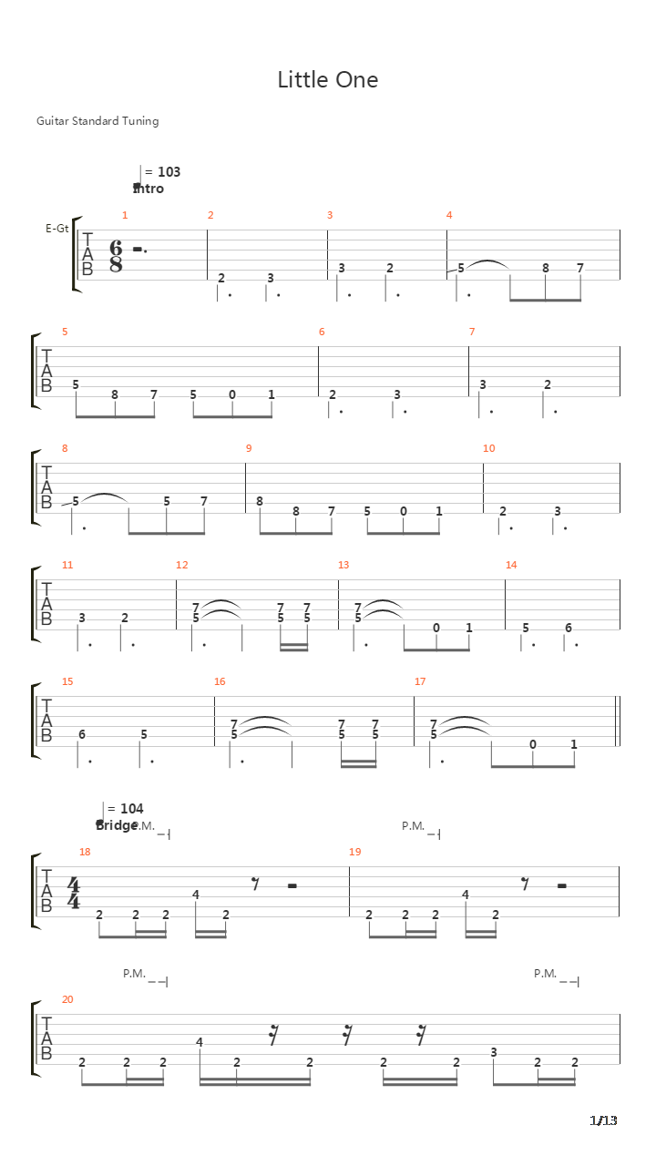 Little One吉他谱