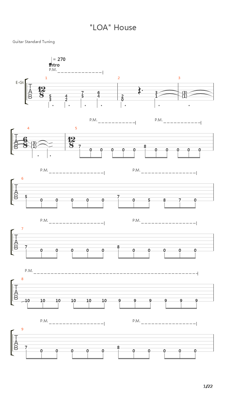 Loa House吉他谱