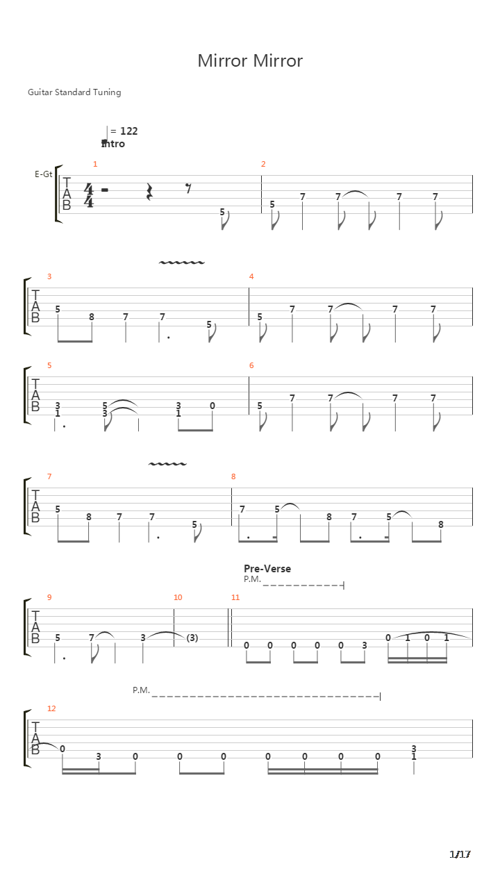 Mirror Mirror吉他谱