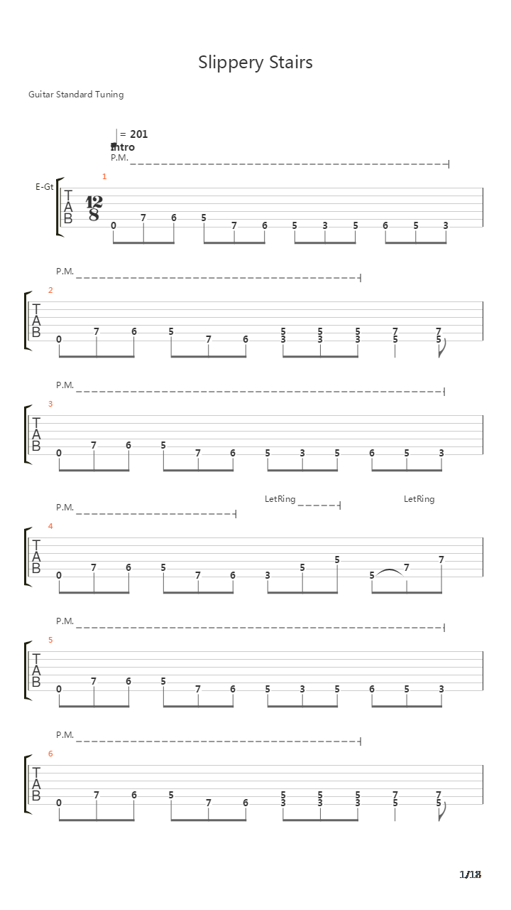 Slippery Stairs吉他谱