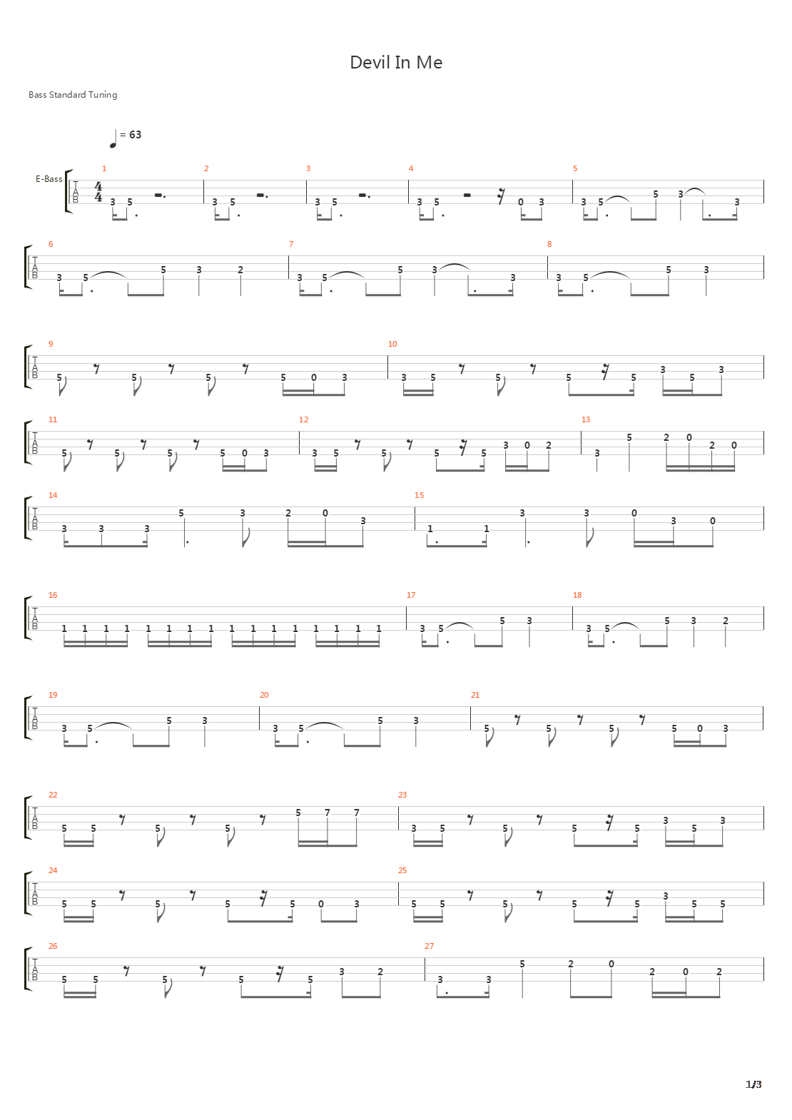 Devil In Me吉他谱
