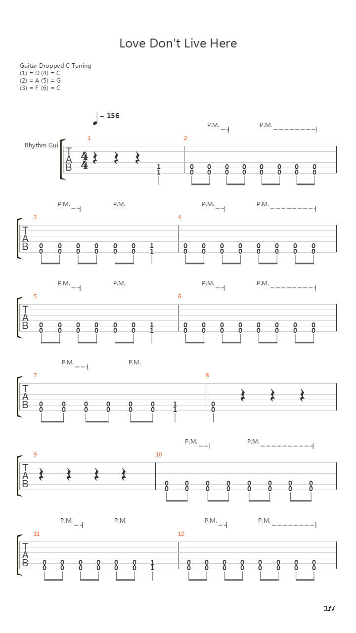 Love Dont Live Here吉他谱