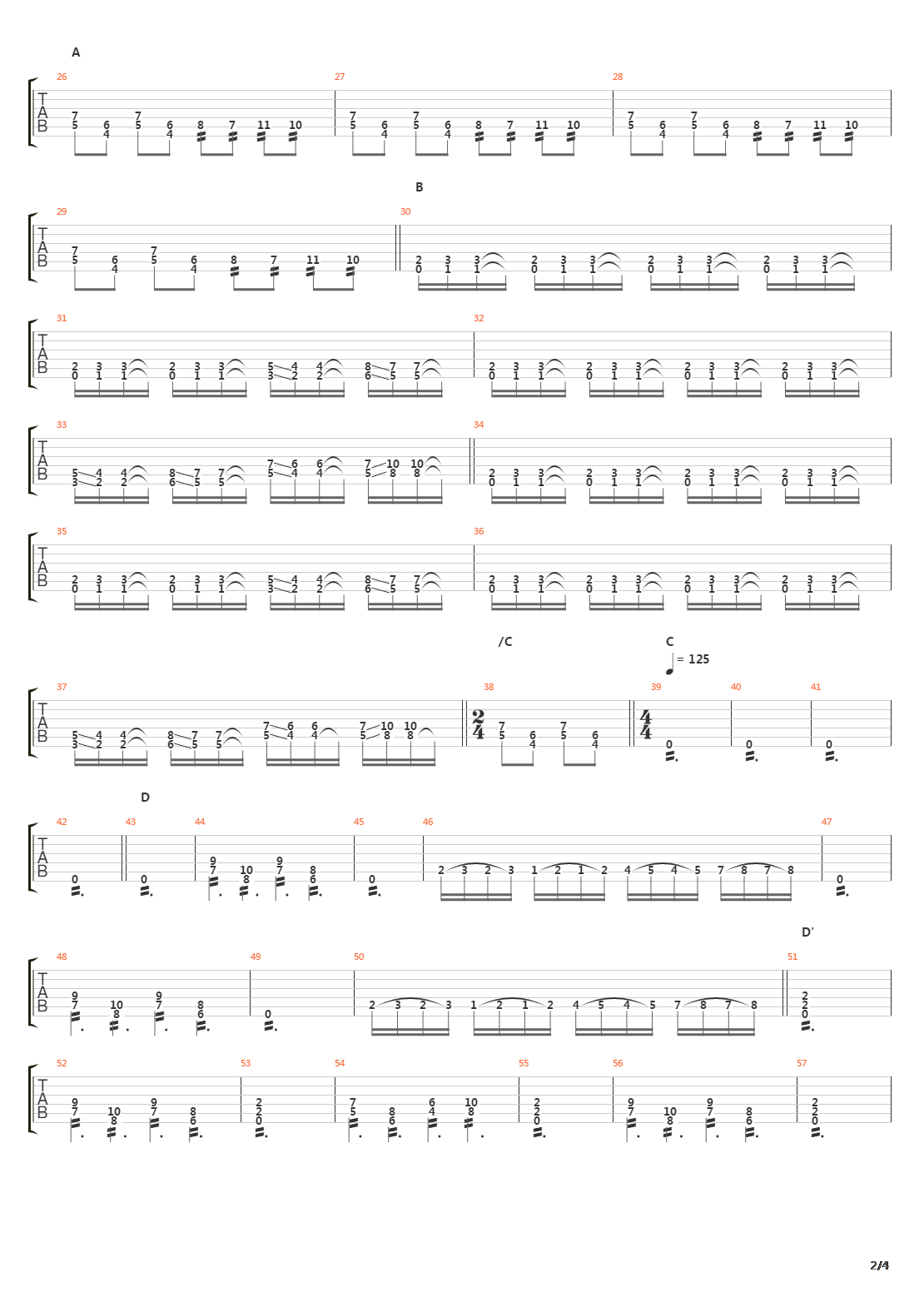 Accelerated Mutation吉他谱