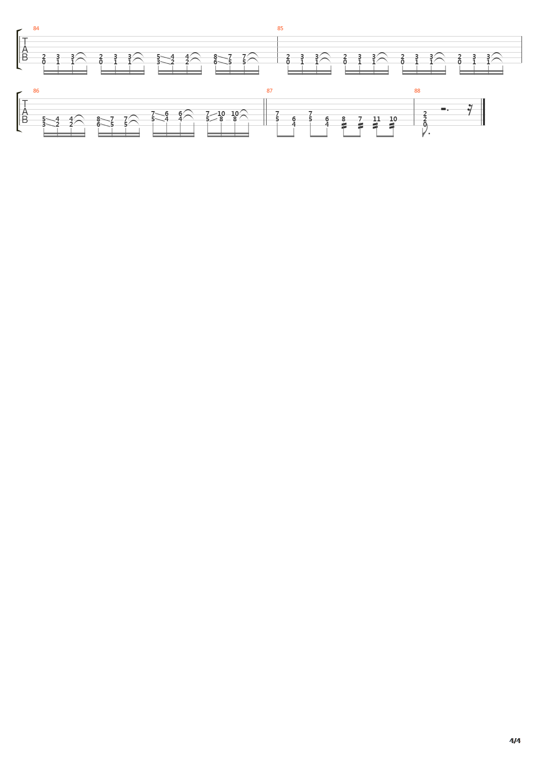 Accelerated Mutation吉他谱