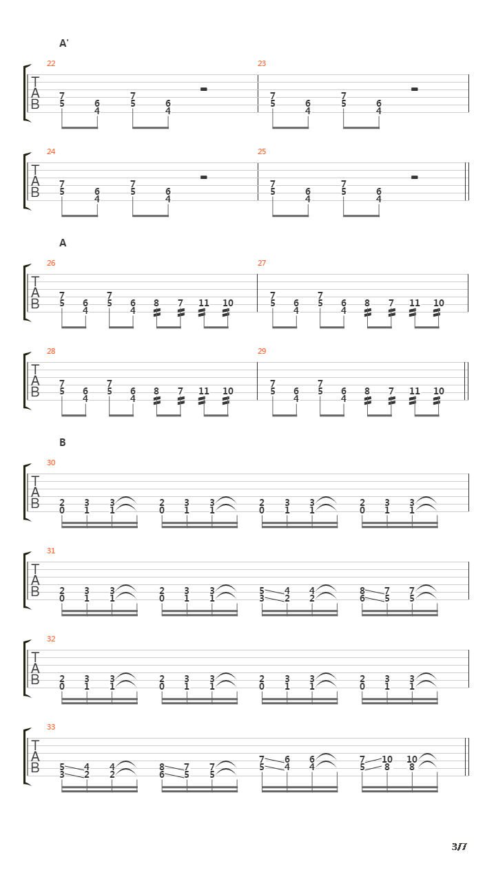 Accelerated Mutation吉他谱