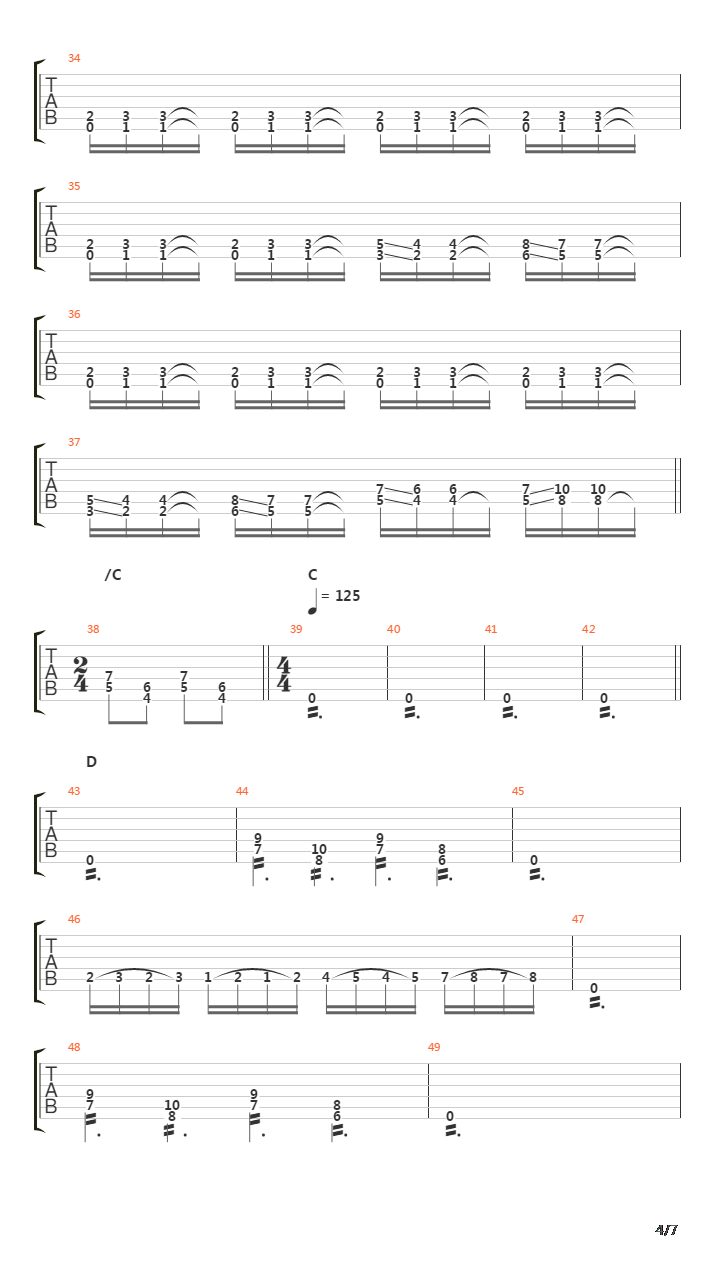 Accelerated Mutation吉他谱