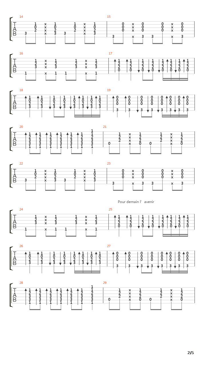 Avenir吉他谱