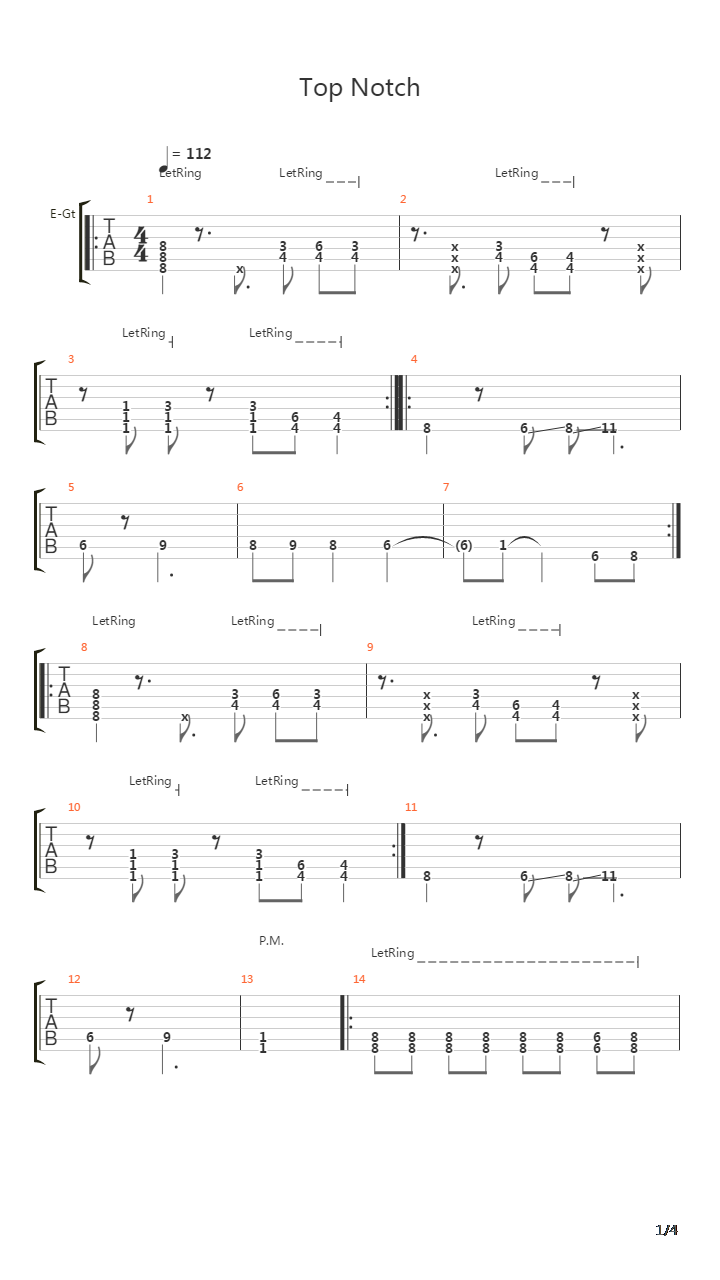 Top Notch吉他谱