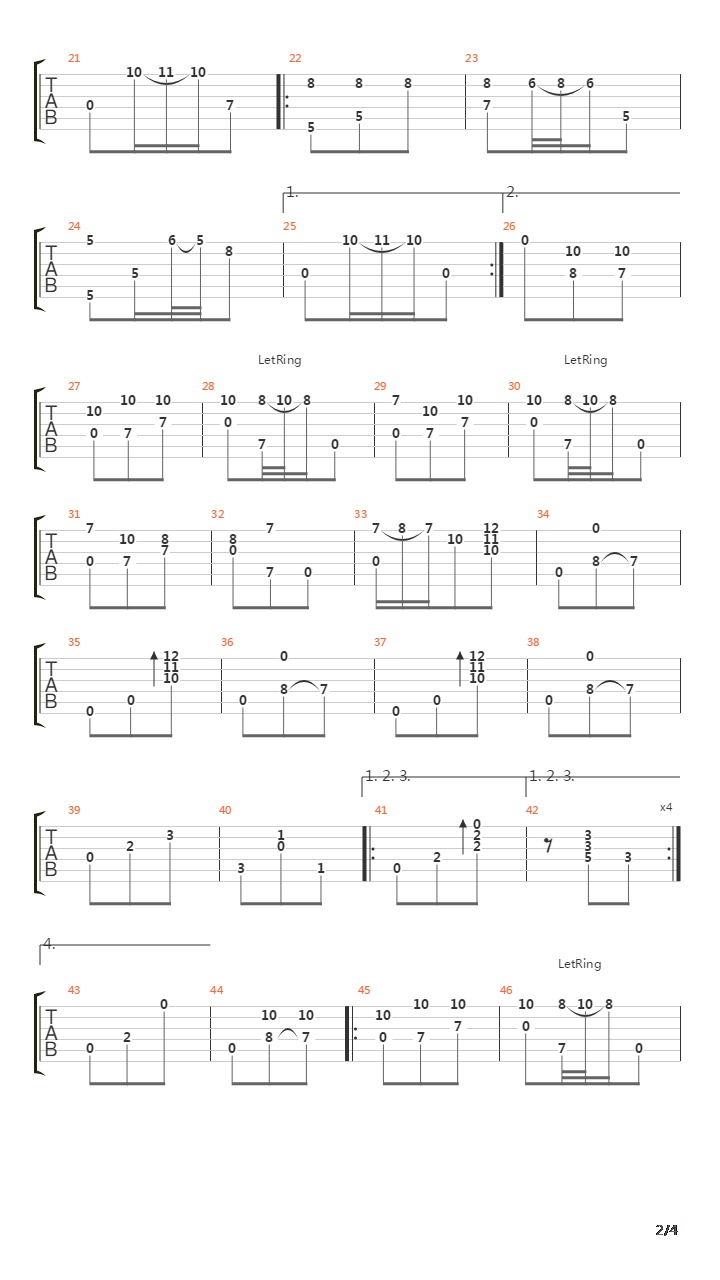 Cancion Del Fuego Fatuo Will O The Wisp吉他谱