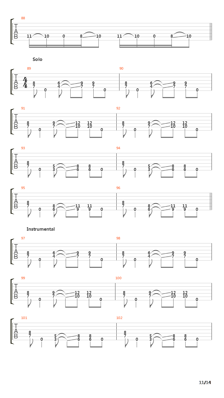 Island吉他谱