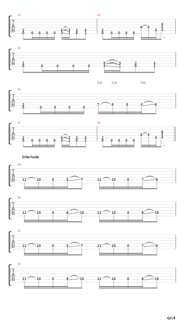 Island吉他谱