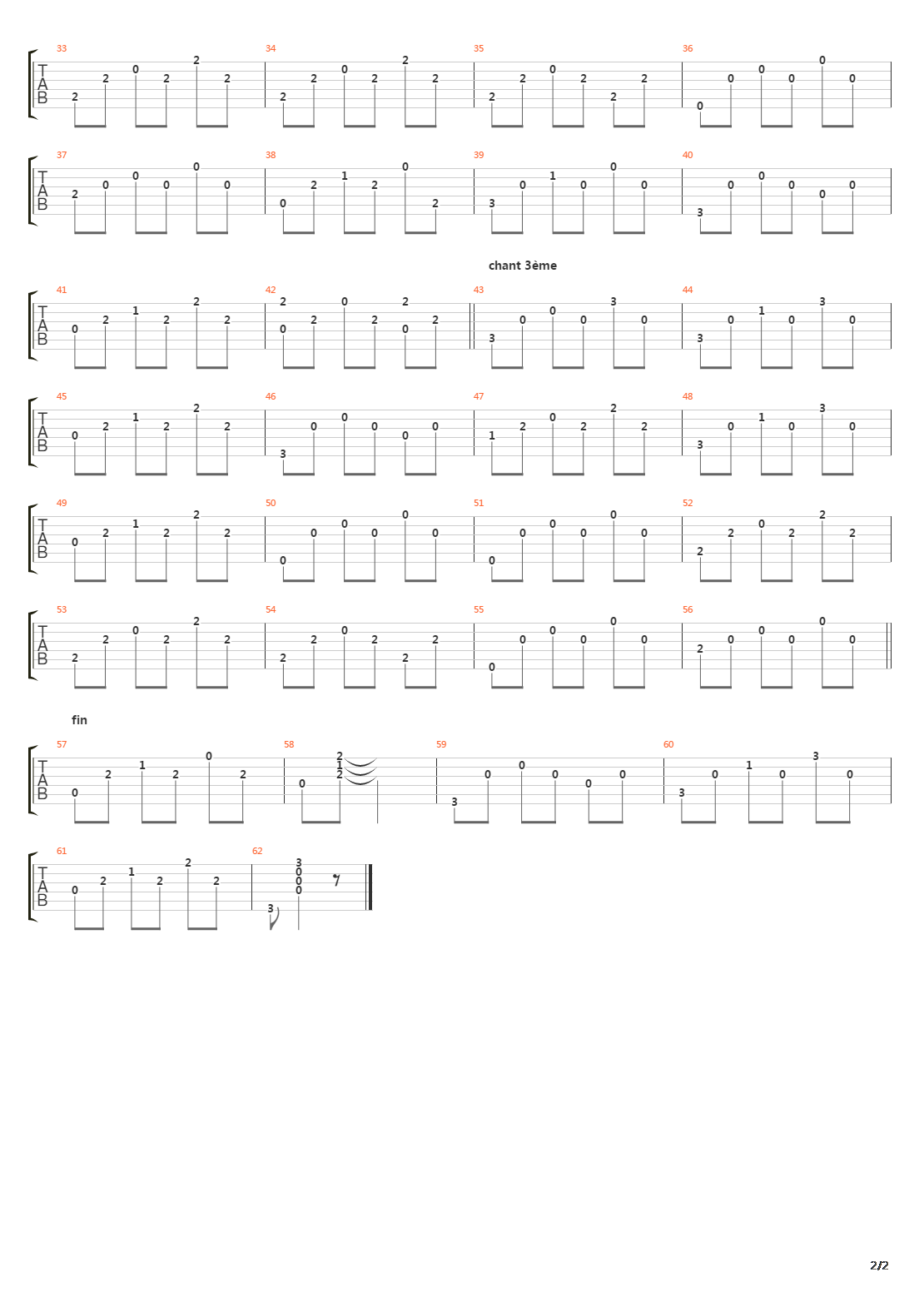 Fontenay-Aux-Roses吉他谱