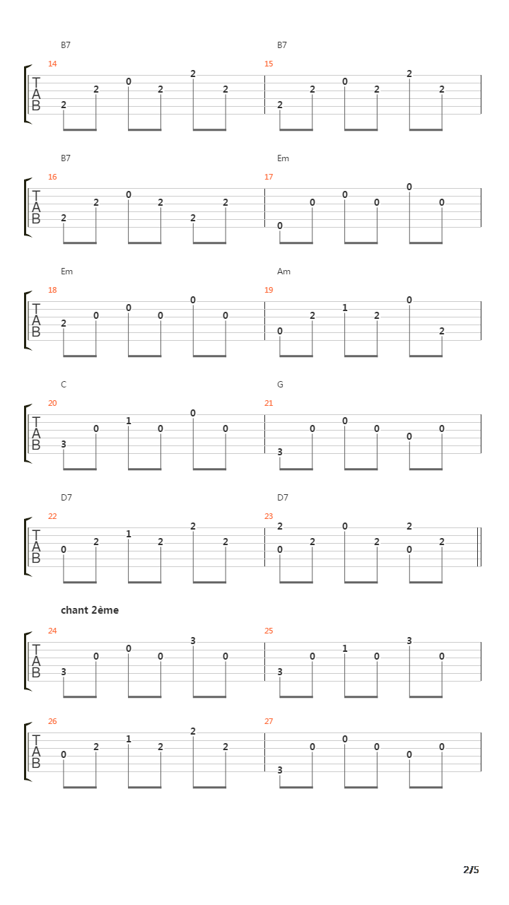 Fontenay-Aux-Roses吉他谱