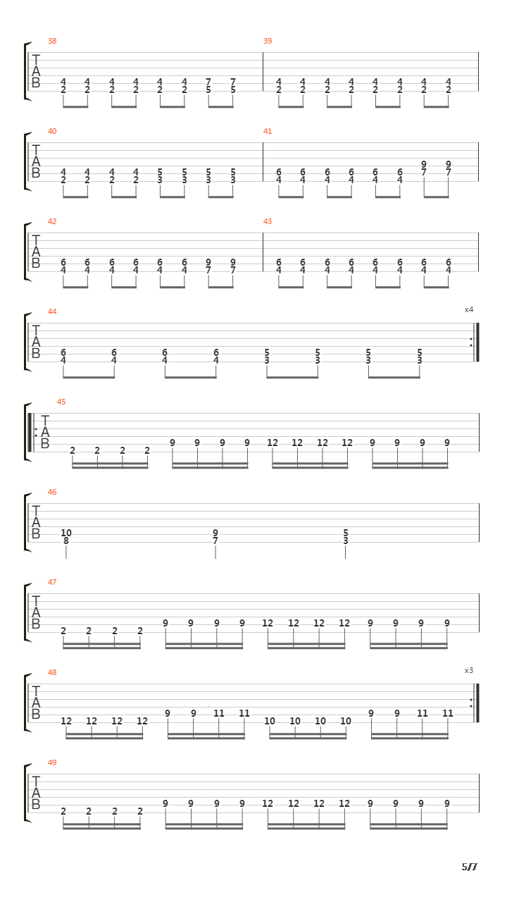 Funeral Fog吉他谱